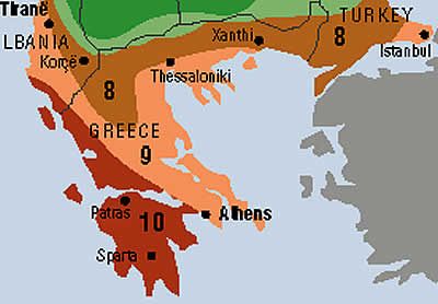 hardiness zones greece