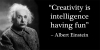 &quot;Creativity is intelligence having fun&quot; = &quot;Η δημιουργικότητα είναι ευφυία που περνά καλά&quot; Αλβέρτος Αϊνστάν